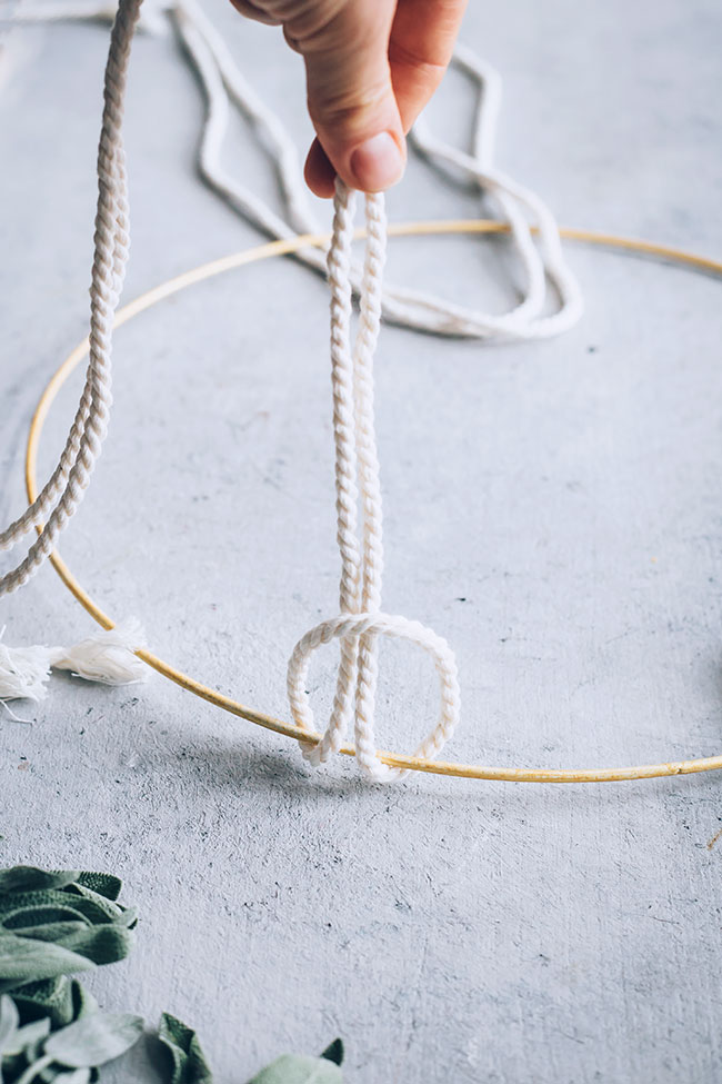 Herb Drying Rack Handmade Boho Macrame Hanger for Drying Herbs and