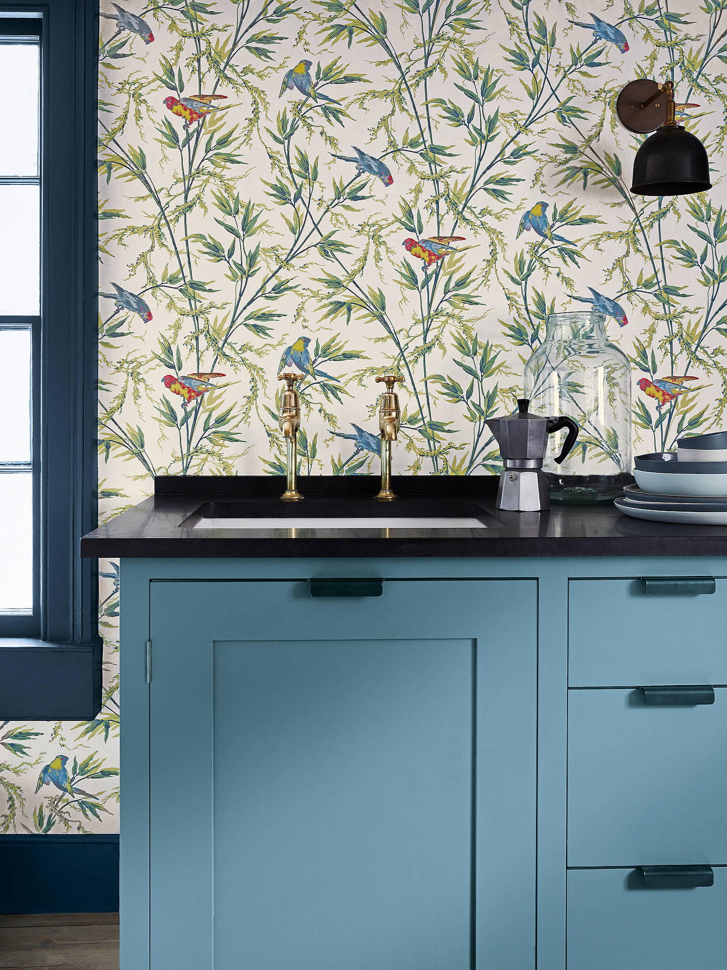 A Wallpaper Backsplash For Your Kitchen! - Driven by Decor