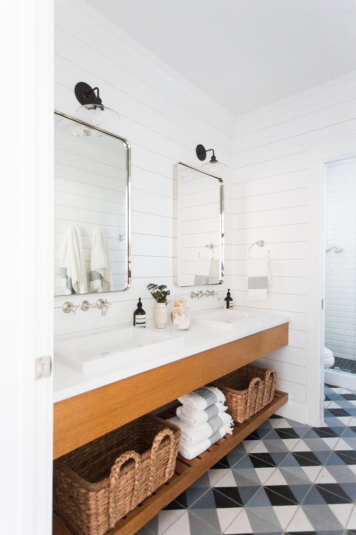 Open Style Vanity with Doors and 2 or 4 Open Shelves - Meadowbrook