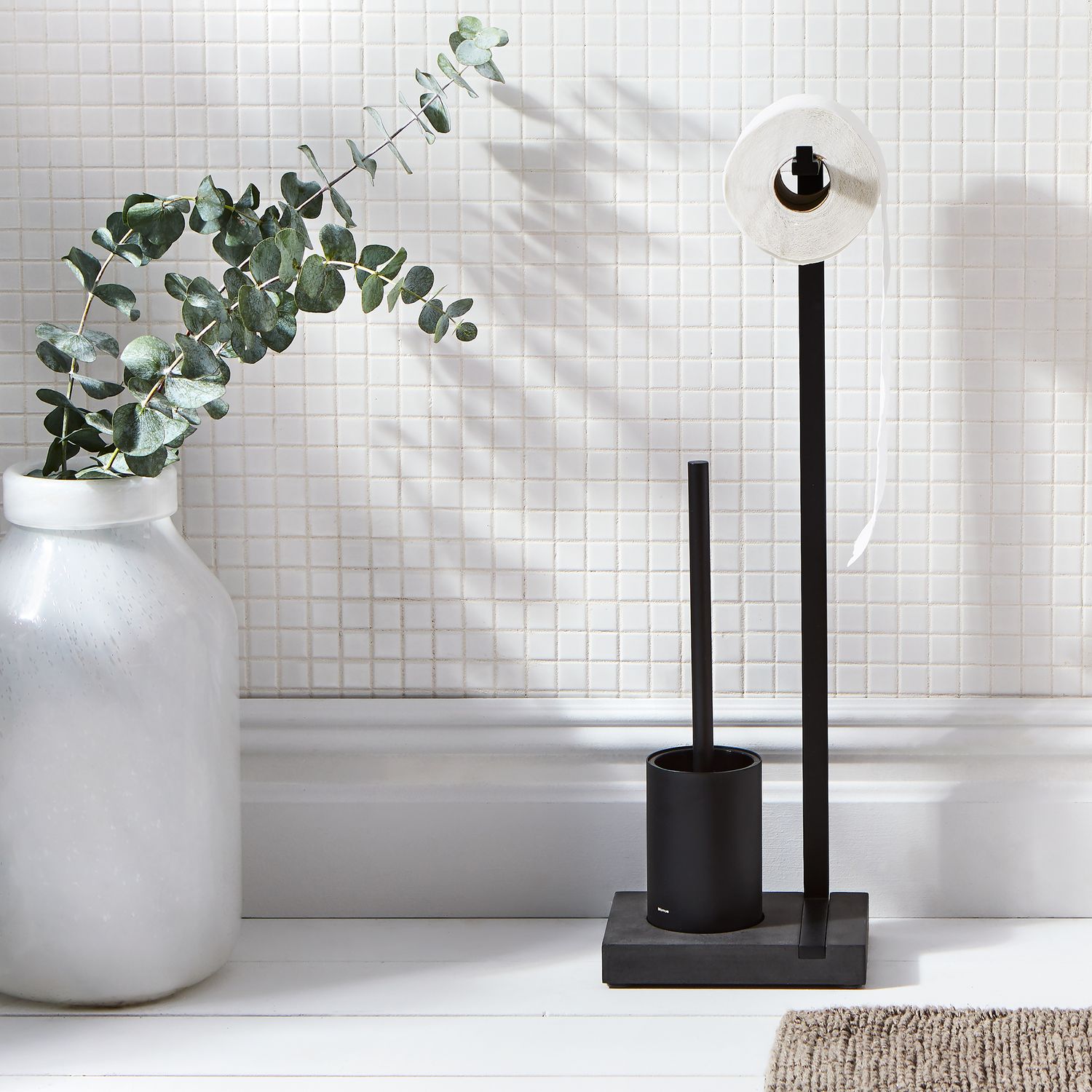 The easiest way to get an expensive-looking bathroom is a minimalist set of  matte black bathroom accessories — and this one is under $30