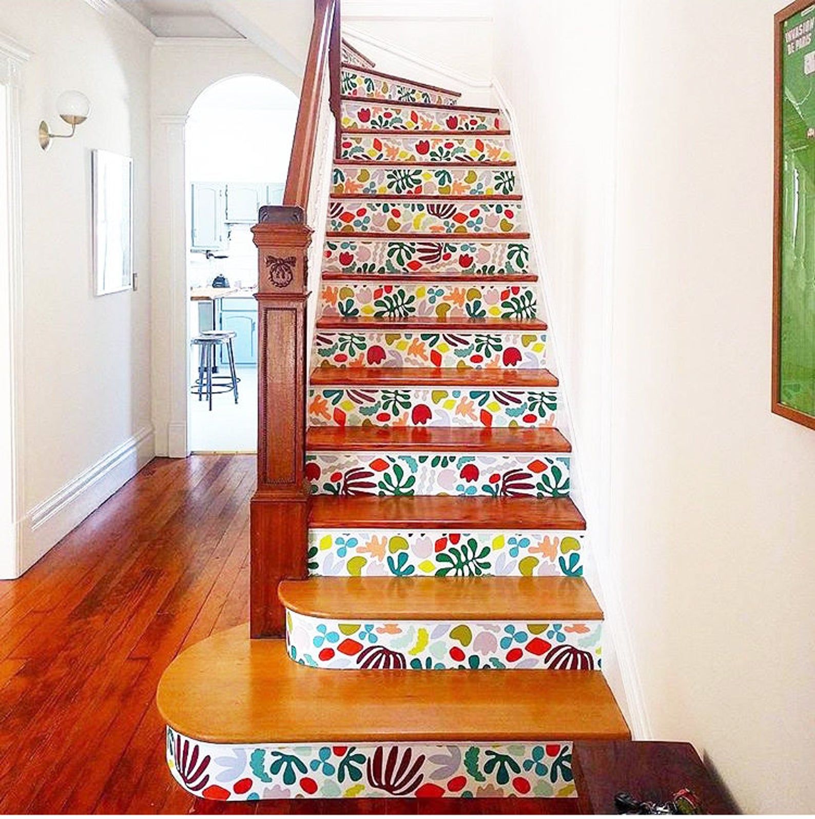 How to Use Tempaper Peel and Stick Wallpaper on Textured Walls and Stair  Risers  Sprucing Up Mamahood