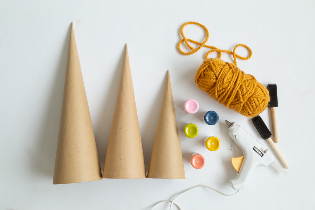 Cardboard Cones For Crafts  Paper mache cone, Diy art projects