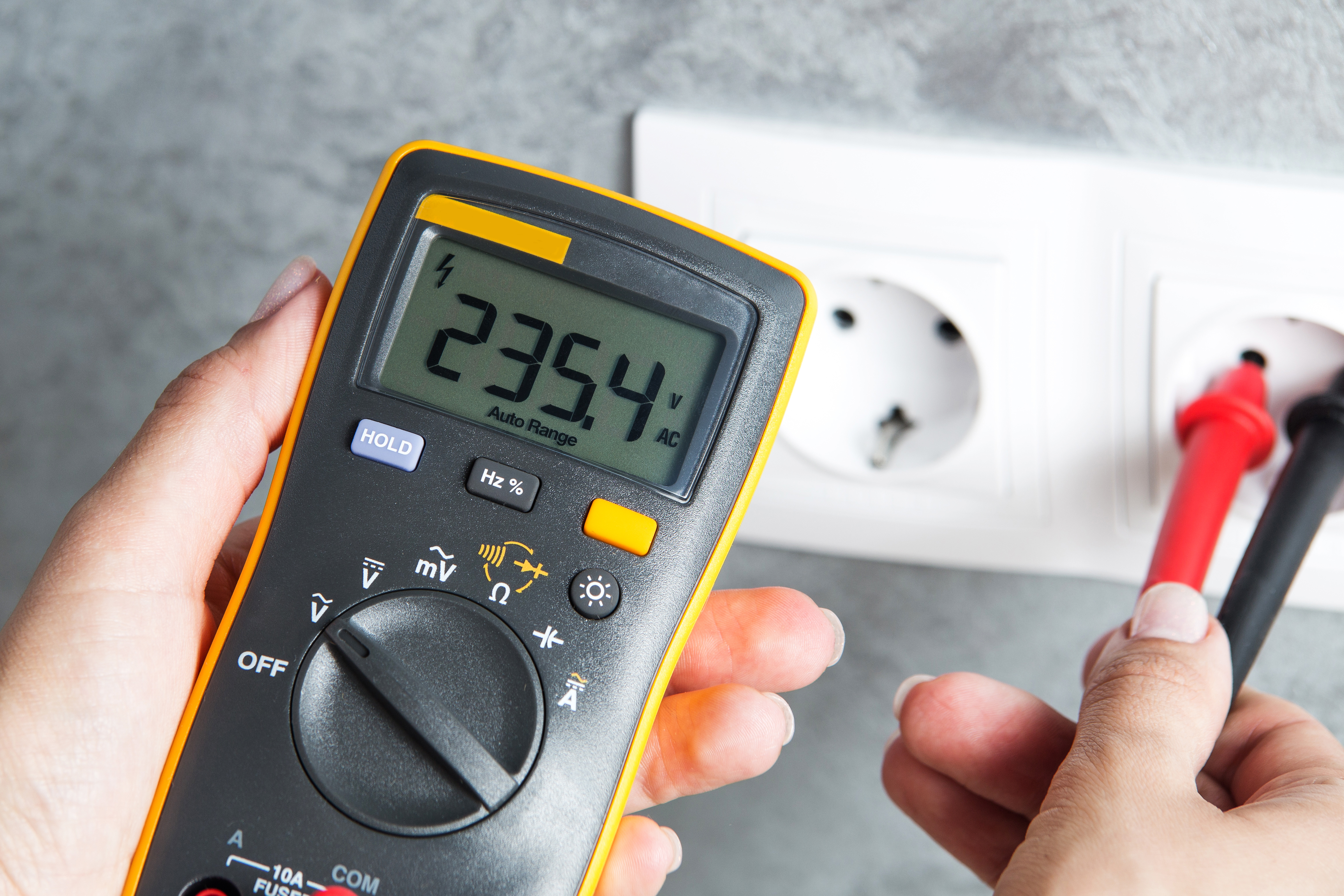 Testing a wall outlet deals with a multimeter