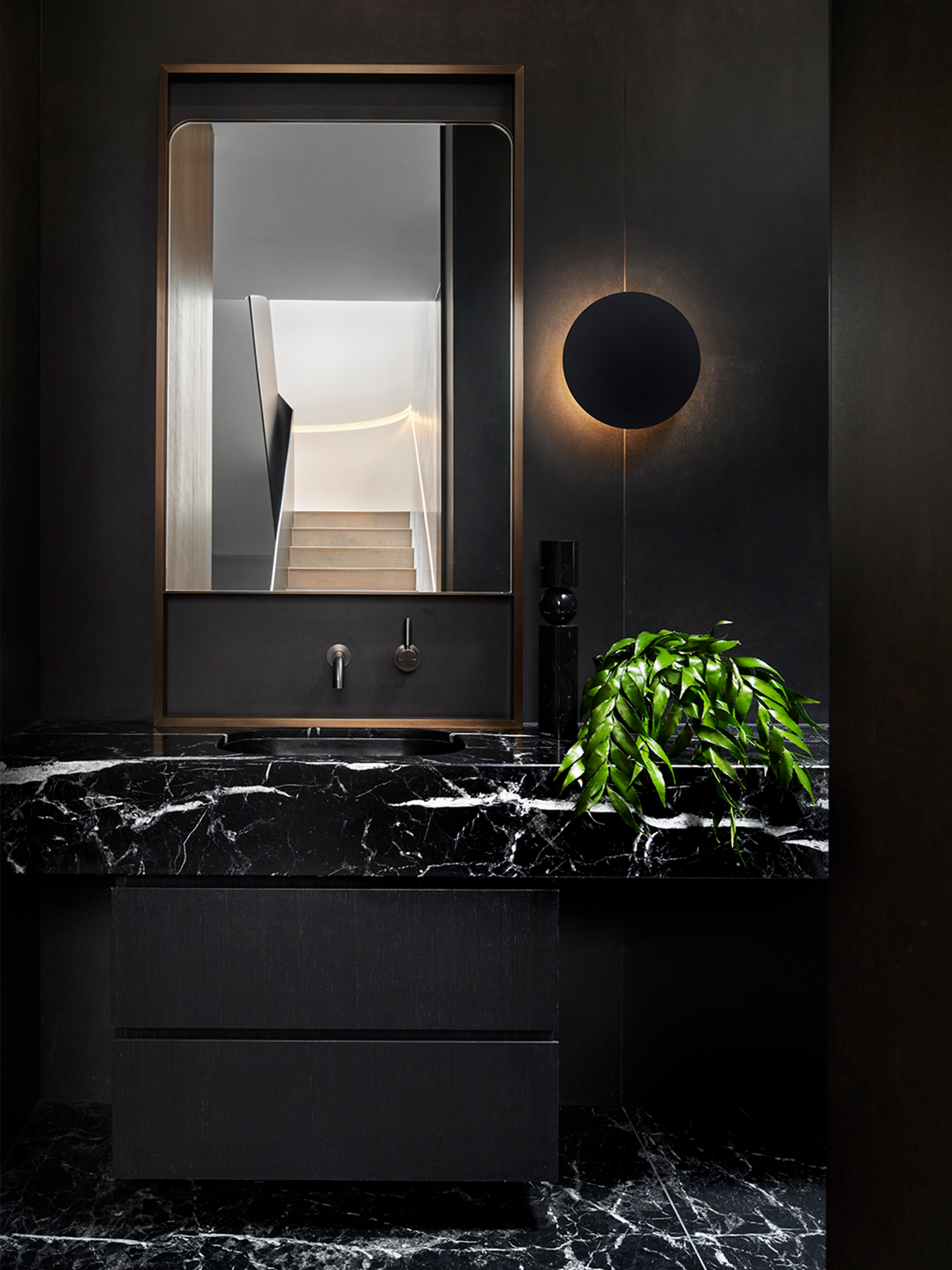 8 All-Black Bathroom Design Ideas That Effortlessly Amp Up the Drama