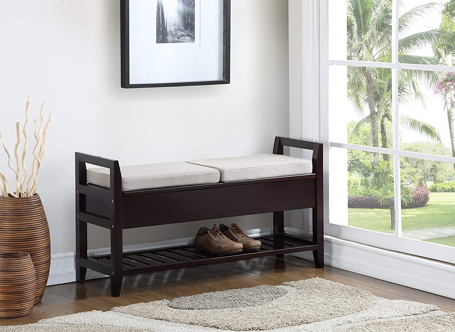 A Storage Bench for Small Entryway Space - Southern Revivals