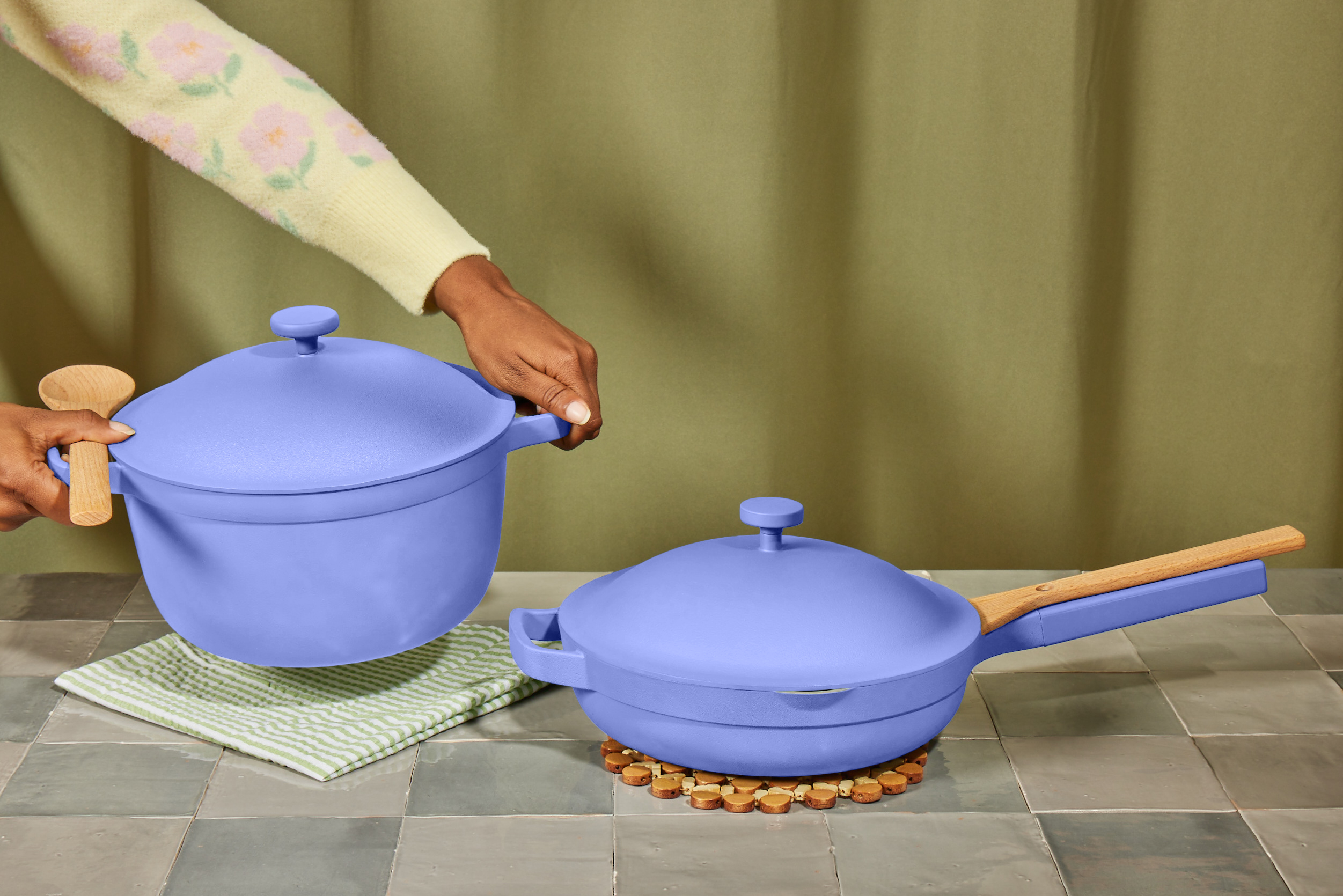 Our Place's New Aura Colorway Will Grace Your Kitchen Like a Periwinkle  Dream