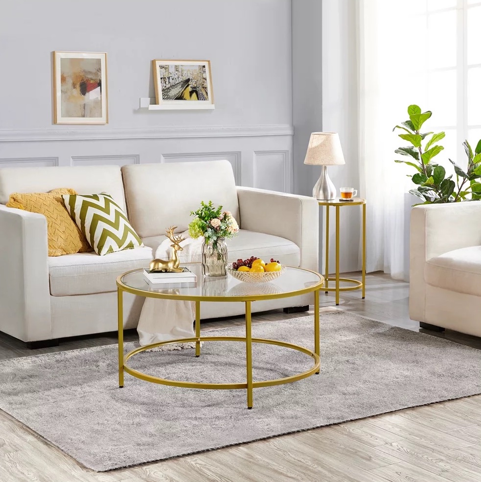 Glass coffee deals table under $100