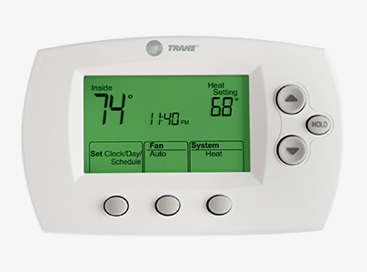 trane thermostat not cooling