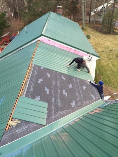 Install raised seam metal roof.