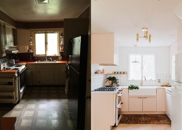 before and after photos of kitchen
