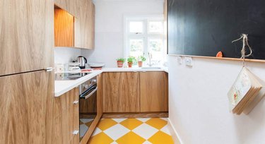 Yellow Checkerboard Kitchen Floor  from Harvey Maria