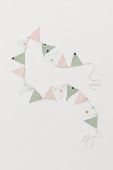 pennant garland with triangles in various colors