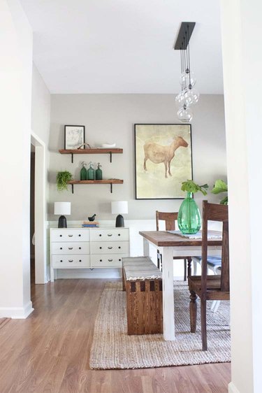 budget makeover under $300 farmhouse dining room