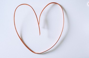 Heart shaped copper piping