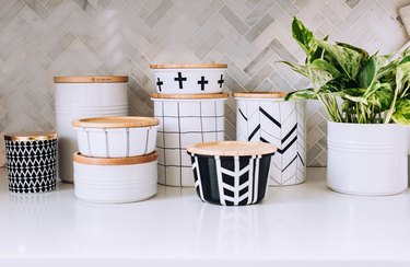 Completed Scandinavian inspired jars