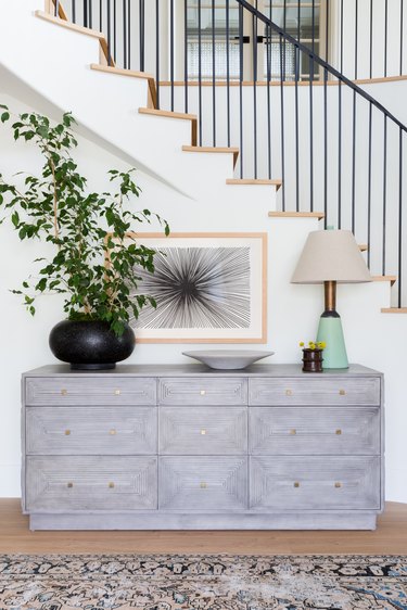 Entryway table with accents