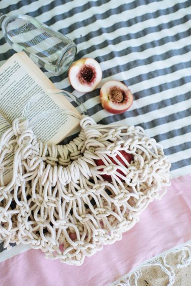 DIY macrame market bag