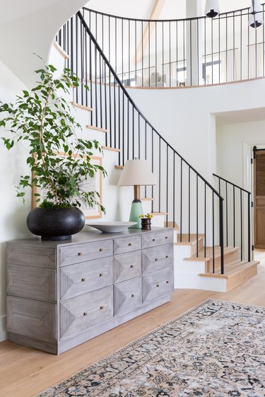 The dramatic light-filled entryway