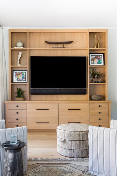 A thoughtfully styled media center