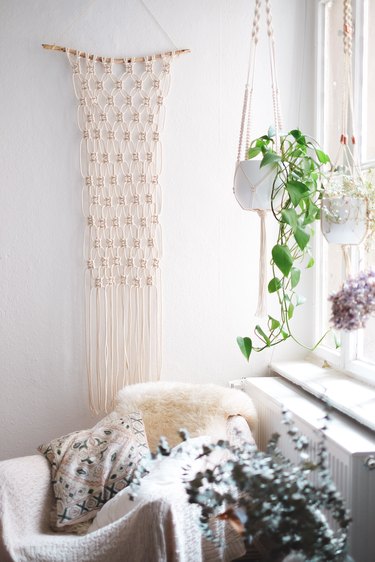 DIY macrame wall hanging