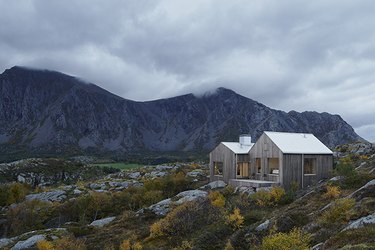 Scandinavian style house in natural landscape