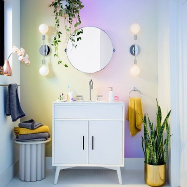 midcentury bathroom vanity