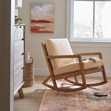 Stone & Beam Modern Hardwood Rocking Chair, $242.48