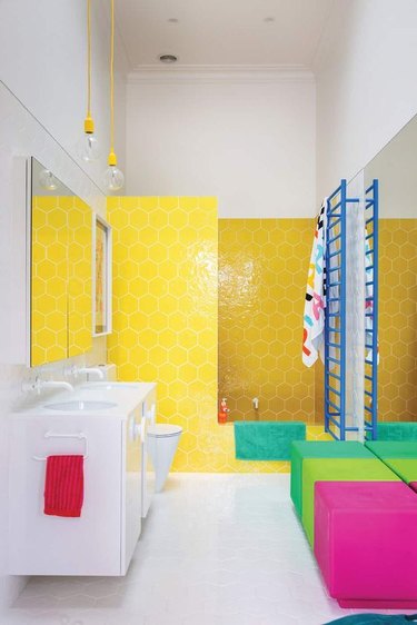 yellow bathroom