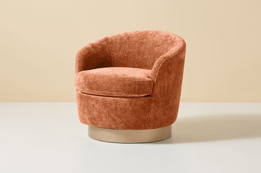 swivel chair in chenille