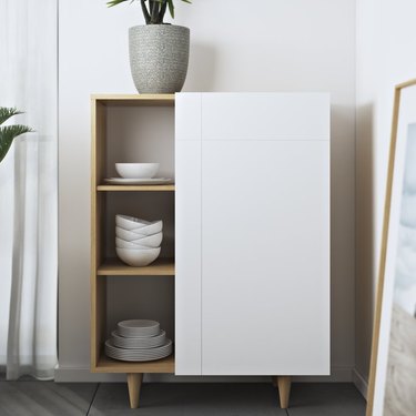 Scandinavian inspired white accent chest