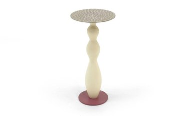 Memphis Design table with wavy base designed by Marco Zanuso Jr.