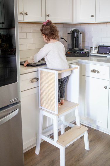 IKEA stool hack toddler learning tower