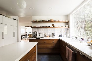 vinyl flooring kitchen white cabinets