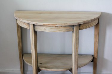 IKEA table stripped to bare pine