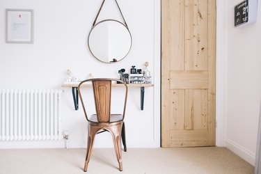 DIY wall mounted vanity for small space