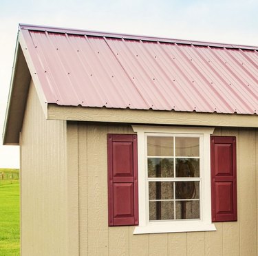 Metal shed roof.