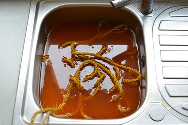 Sisal rope in orange dye