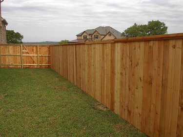Wood privacy fence