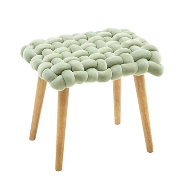 light green knotted stool