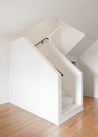 white staircase