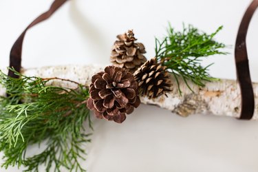 Glued pine cones