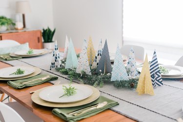 This DIY Paper Christmas Tree Centerpiece is perfect for holiday entertaining.