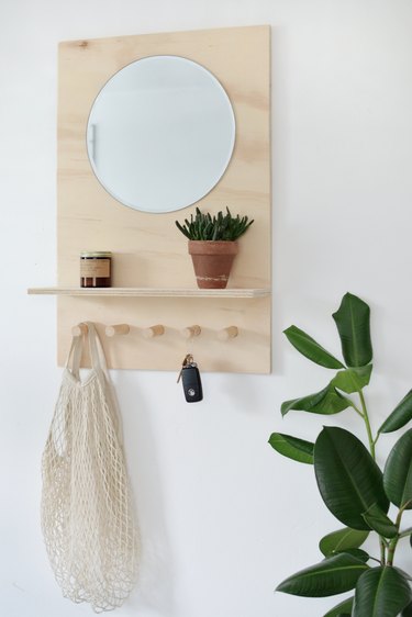 DIY Plywood Entryway Organizer