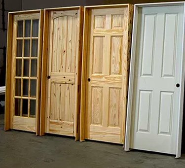 Selection of prehung doors.