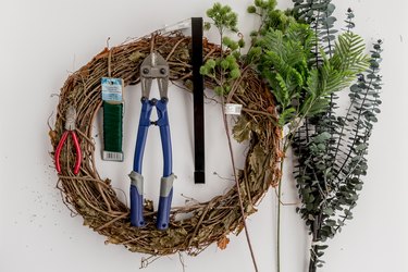 DIY Faux Evergreen Scandinavian-Inspired Christmas Wreath