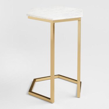 gold and marble side table