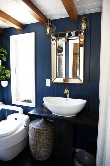 Navy for a half bath