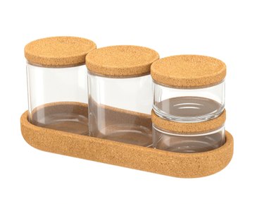 Glass jars with cork lids from Ikea