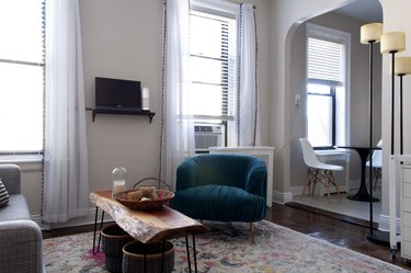 Studio apartment living area