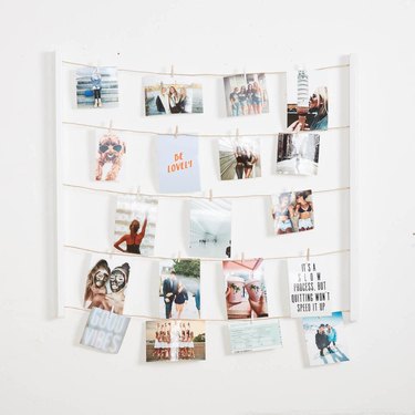 teen bedroom idea with cable system to display photographs